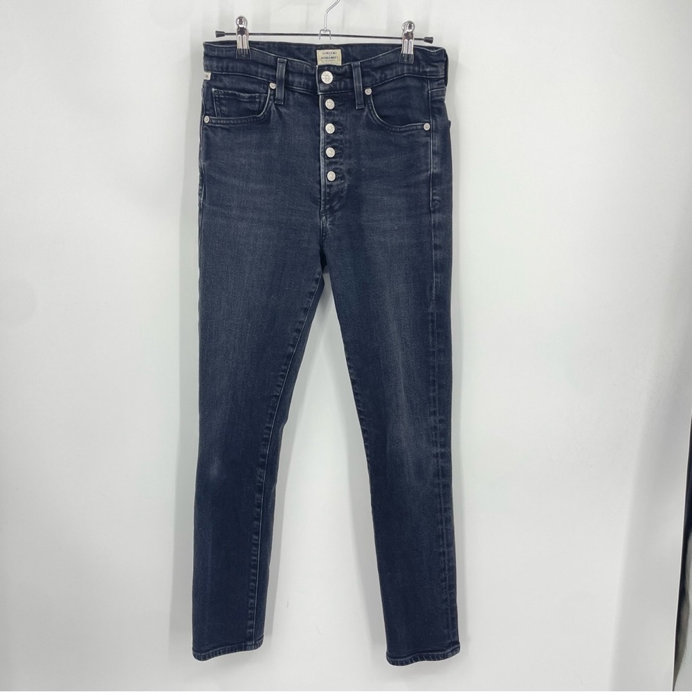 Citizens of Humanity Olivia High Rise Slim Ankle Jeans, size 26 black